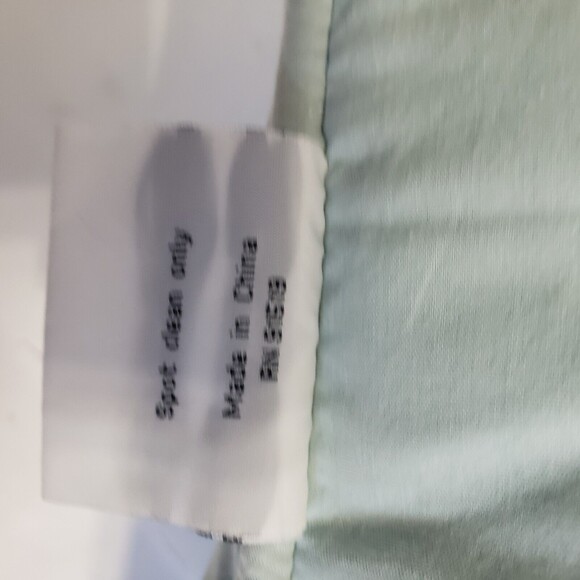 Pintuck Throw Pillow Decorative 16 X 16 inches Pale Green Cotton Cover Poly Fill - Picture 3 of 6